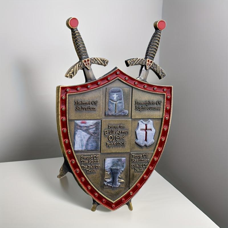 Shield Challenge Coin Armor Of God Military Coin Knight Fencing Equipment