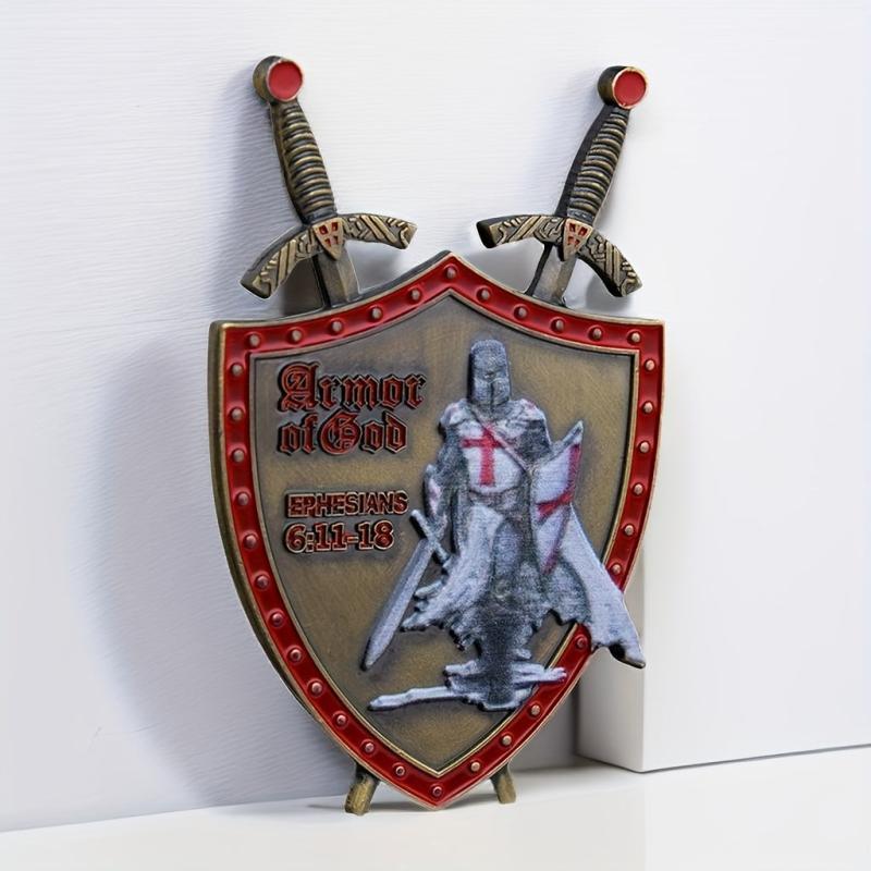 Shield Challenge Coin Armor Of God Military Coin Knight Fencing Equipment