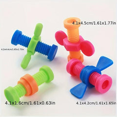 4pcs Colourful Screw Toys Spinning Stress Relief Sensory Autism Holiday