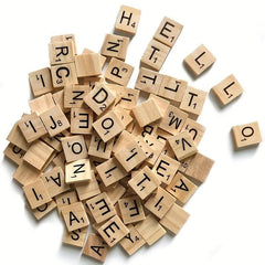 Wood Letter Tiles for Crafts DIY Gift Decoration