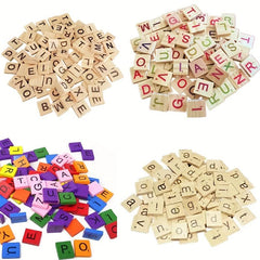 Wood Letter Tiles for Crafts DIY Gift Decoration
