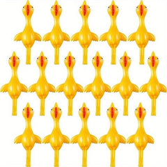 5pcs Slingshot Chicken Rubber Elastic Flying Chicken Tricky Toy Party Supplies