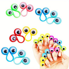 12pcs Mixed Finger Puppets Plastic Rings Wiggle Eyes Toy Parties