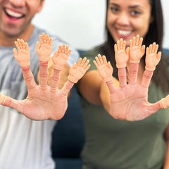 Rubber Small Finger Hands Funny Realistic Puppet Performance Prank Gift