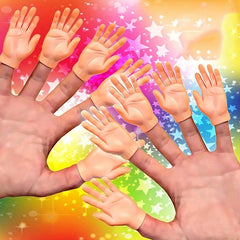 Rubber Small Finger Hands Funny Realistic Puppet Performance Prank Gift