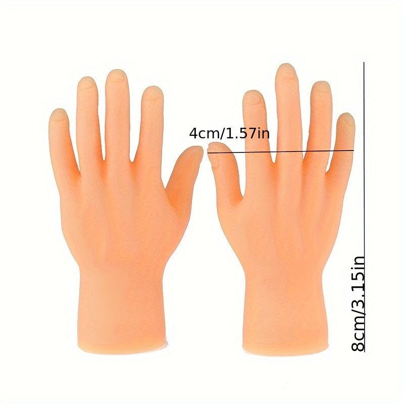 Rubber Small Finger Hands Funny Realistic Puppet Performance Prank Gift