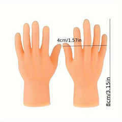 Rubber Small Finger Hands Funny Realistic Puppet Performance Prank Gift