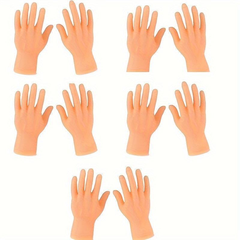 Rubber Small Finger Hands Funny Realistic Puppet Performance Prank Gift