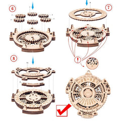Wooden Mechanical Model Perpetual Calendar DIY Toy