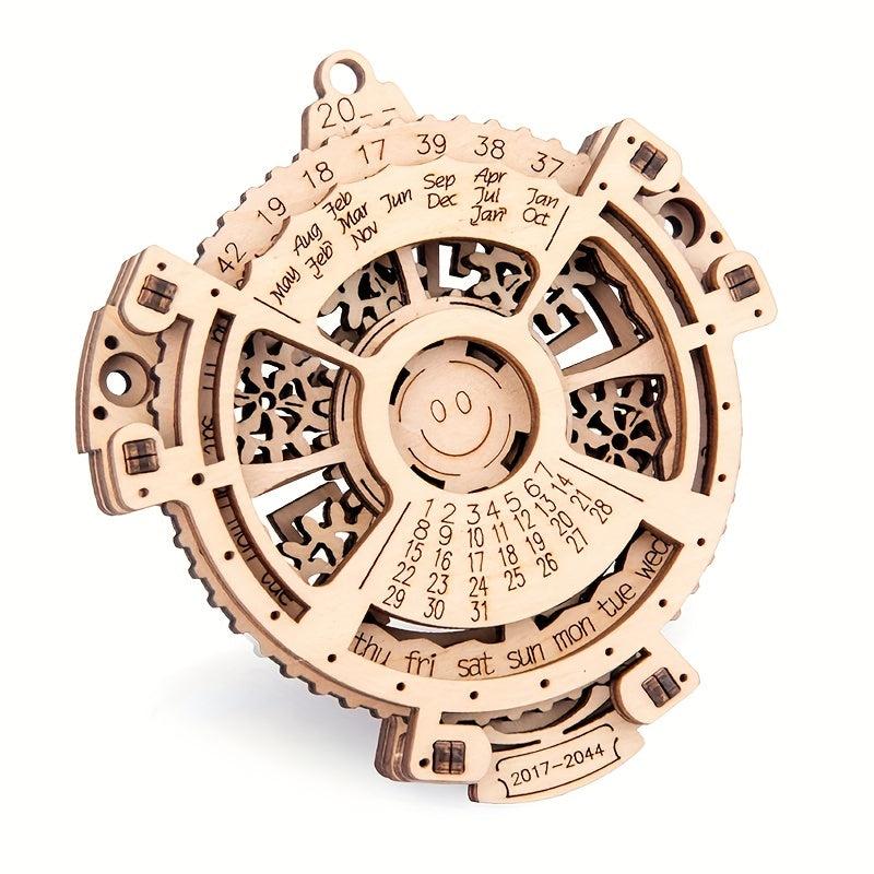 Wooden Mechanical Model Perpetual Calendar DIY Toy