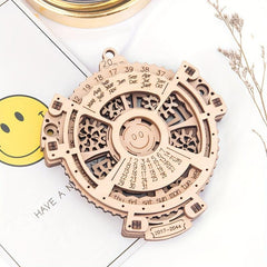 Wooden Mechanical Model Perpetual Calendar DIY Toy