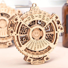 Wooden Mechanical Model Perpetual Calendar DIY Toy