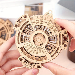 Wooden Mechanical Model Perpetual Calendar DIY Toy