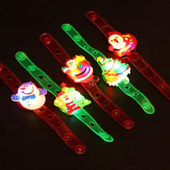 Glowing Wrist Strap Glitter Cartoon Bangle - Christmas Jewelry