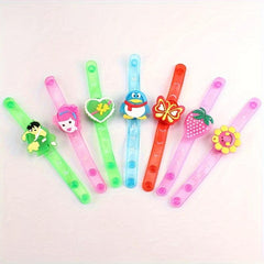 Glowing Wrist Strap Glitter Cartoon Bangle - Christmas Jewelry