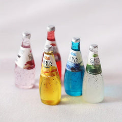 5pcs Resin Doll House Toys Juice Drink & Wine Bottle Micro Food Props