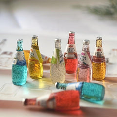 5pcs Resin Doll House Toys Juice Drink & Wine Bottle Micro Food Props