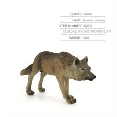 Children's Wolf Model Craft Toy, Science Education, Desktop Display