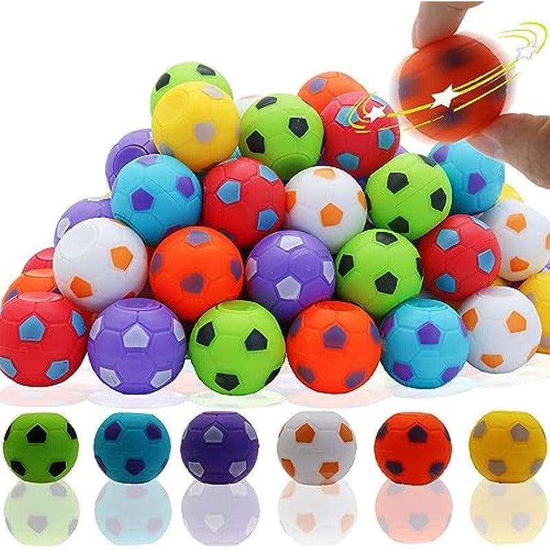 10 Pcs Mini Soccer Ball Fidget Spinners - Party Favors for Kids