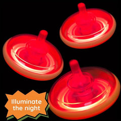 10pcs LED Light Flashing Mini Rotating Top Gyroscope Novelty Bulk Toy Gift