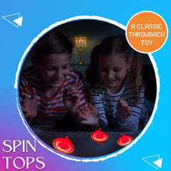 10pcs LED Light Flashing Mini Rotating Top Gyroscope Novelty Bulk Toy Gift