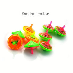 10pcs LED Light Flashing Mini Rotating Top Gyroscope Novelty Bulk Toy Gift