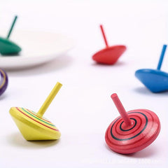3pcs Colorful Wooden Spinning Gyro Educational Sensory Fidget Spinner