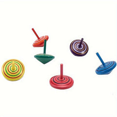 3pcs Colorful Wooden Spinning Gyro Educational Sensory Fidget Spinner