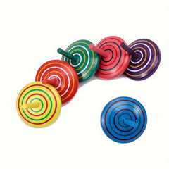 3pcs Colorful Wooden Spinning Gyro Educational Sensory Fidget Spinner