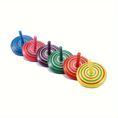 3pcs Colorful Wooden Spinning Gyro Educational Sensory Fidget Spinner