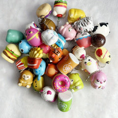 Slow Rebound PU Foam Cartoon Animals Keychains for Kids