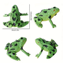 12 Mini Frogs Toy Set Realistic Decoration Frogs Rain Forest Lifelike Art