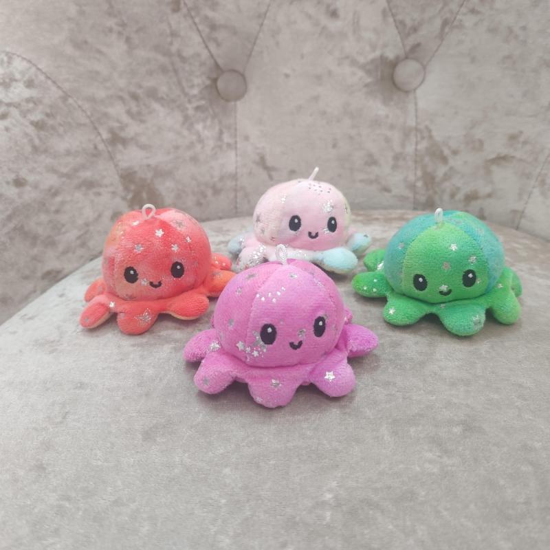 Double Sided Octopus Plush Toy Doll Pendant Set