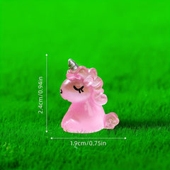 6pcs Animal Dolls Micro Landscape DIY Unicorn Car Assembly Accessories