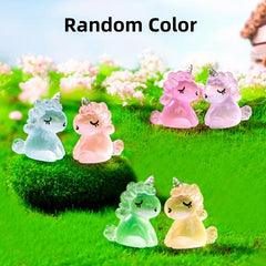 6pcs Animal Dolls Micro Landscape DIY Unicorn Car Assembly Accessories
