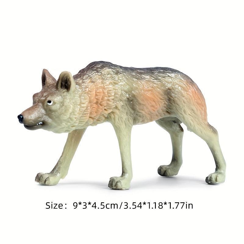 8pcs Wolf Toy Figurines Set Wolf Animals Figures Wolf Family