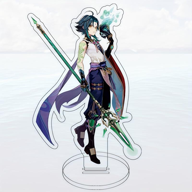 Anime Figure Stand Double Sided Printed Acrylic Model Plate Desk Decor