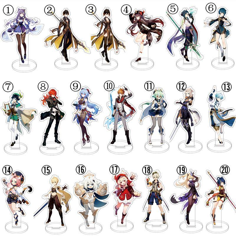 Anime Figure Stand Double Sided Printed Acrylic Model Plate Desk Decor