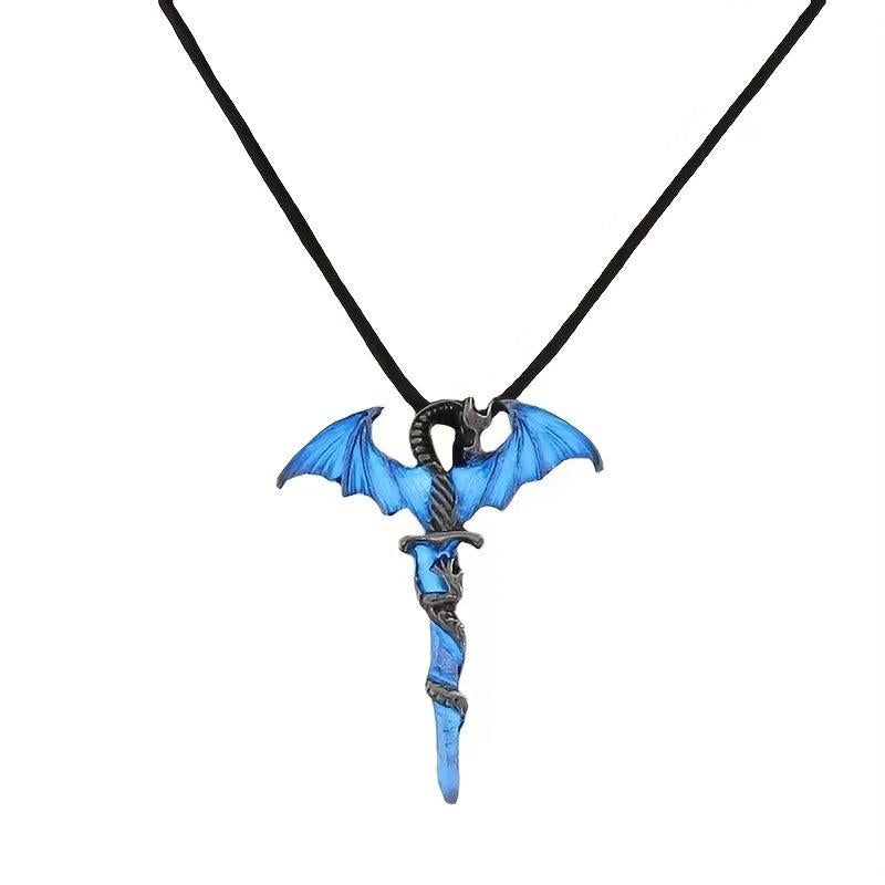 Dragon Sword Wing Pendant Necklace