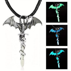 Dragon Sword Wing Pendant Necklace