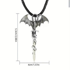 Dragon Sword Wing Pendant Necklace