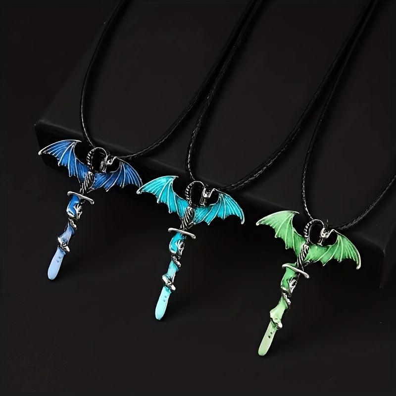 Dragon Sword Wing Pendant Necklace