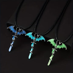 Dragon Sword Wing Pendant Necklace