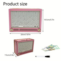 Pink Piggy Bank Halloween Christmas Gift Erasable Rewritable Piggy Bank