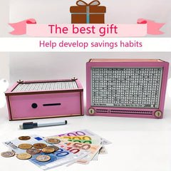 Pink Piggy Bank Halloween Christmas Gift Erasable Rewritable Piggy Bank
