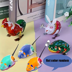 Classic Wind-up Toys 4 Styles Rooster Frog Mouse Rabbit No Batteries