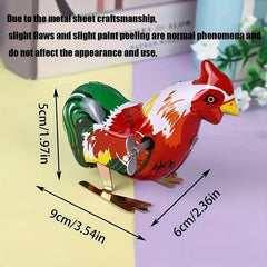 Classic Wind-up Toys 4 Styles Rooster Frog Mouse Rabbit No Batteries