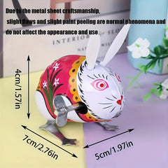Classic Wind-up Toys 4 Styles Rooster Frog Mouse Rabbit No Batteries