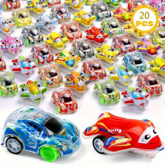 Random Color Mini Pull Back Cars & Airplanes Cartoon Inertial Toys for Boys
