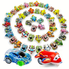 Random Color Mini Pull Back Cars & Airplanes Cartoon Inertial Toys for Boys